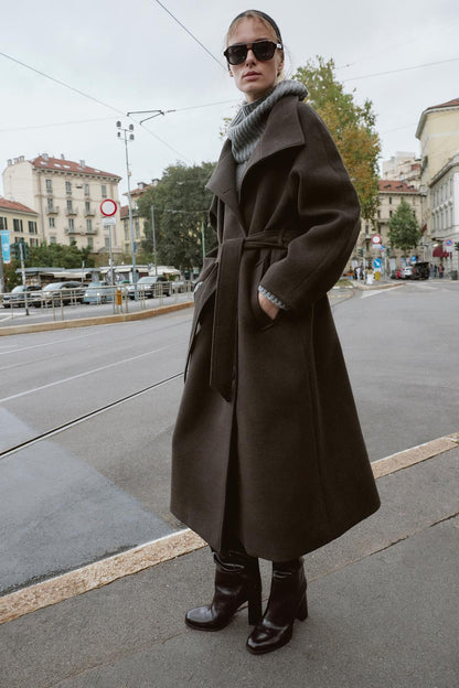 Belted Wool Overcoat