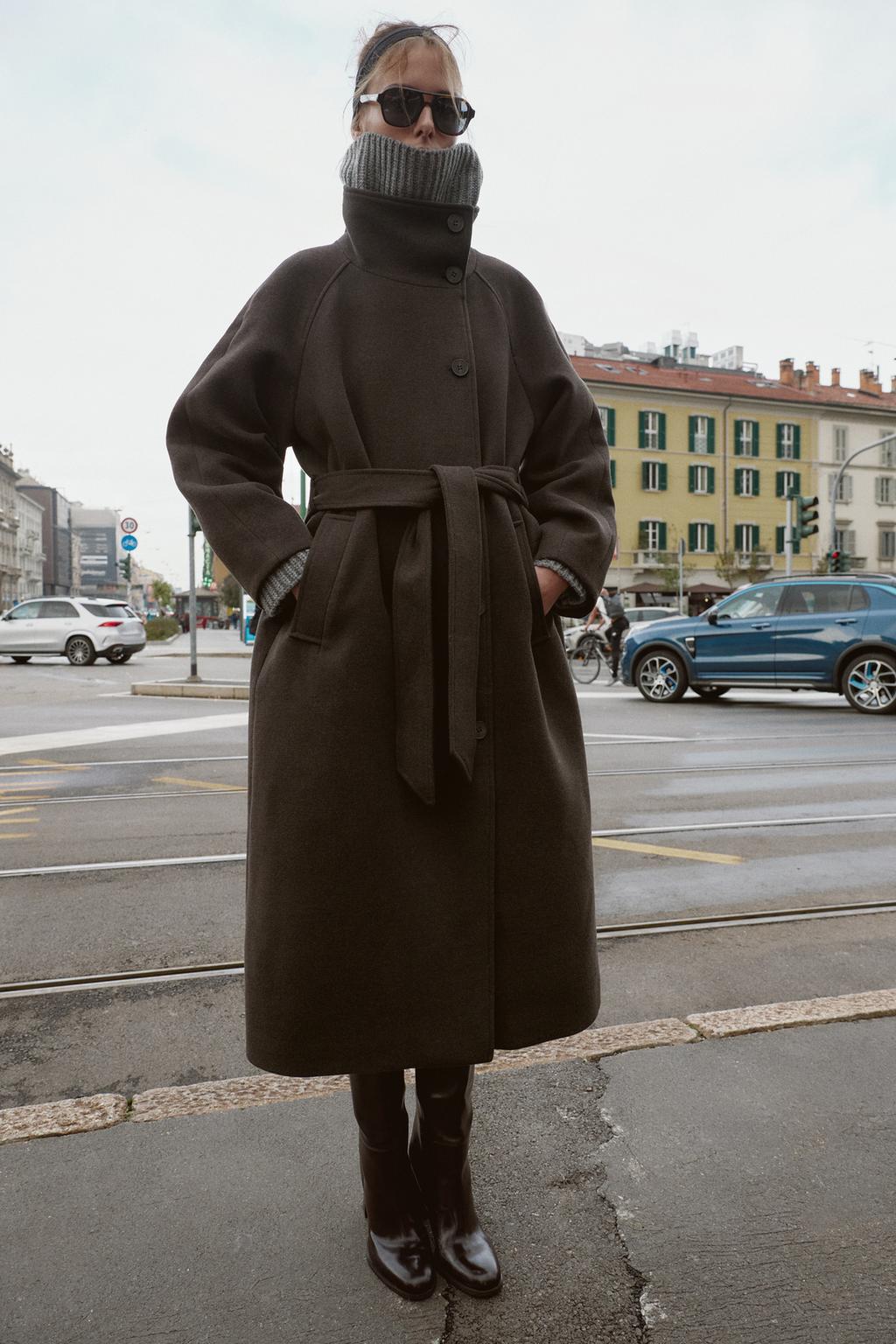 Belted Wool Overcoat