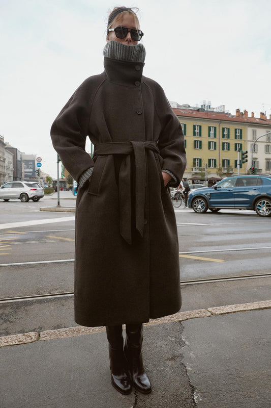 Belted Wool Overcoat